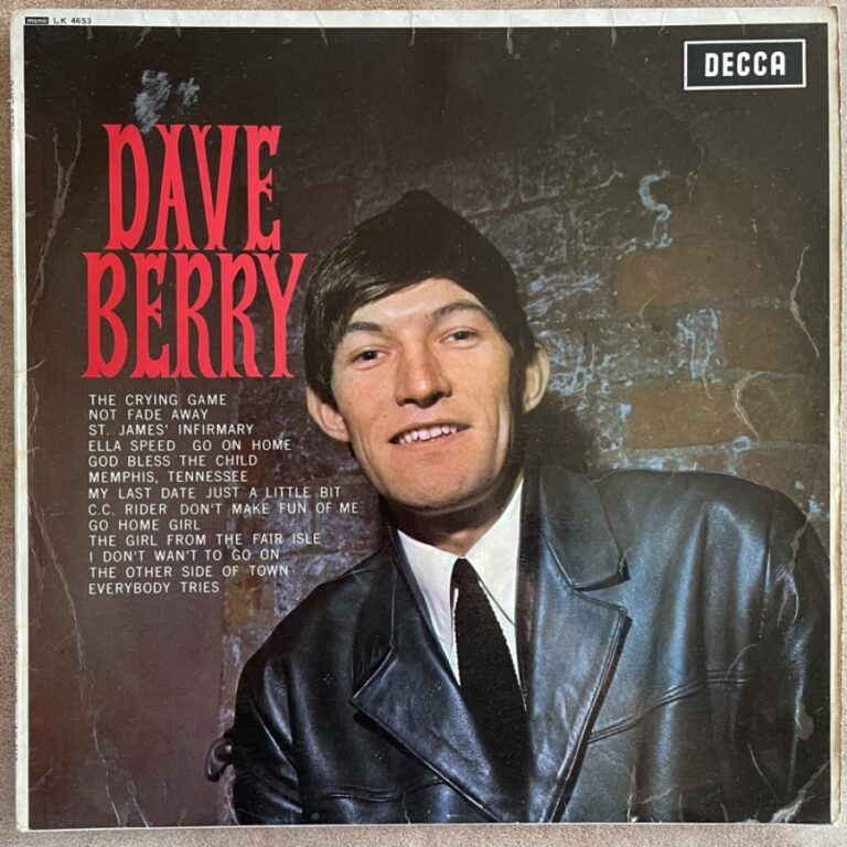 Dave Berry, British singer and 60s pop icon - The Crying Game
